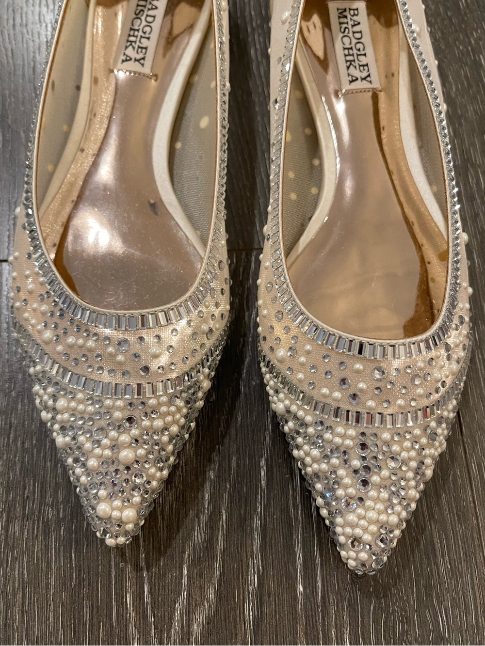 Crystal and Pearl Embellished Flats - Picture 5 of 11